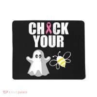 Check Your Boobies Breast Cancer Halloween Mousepad thumb 0