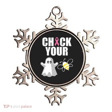 Check Your Boobies Breast Cancer Halloween Ornament