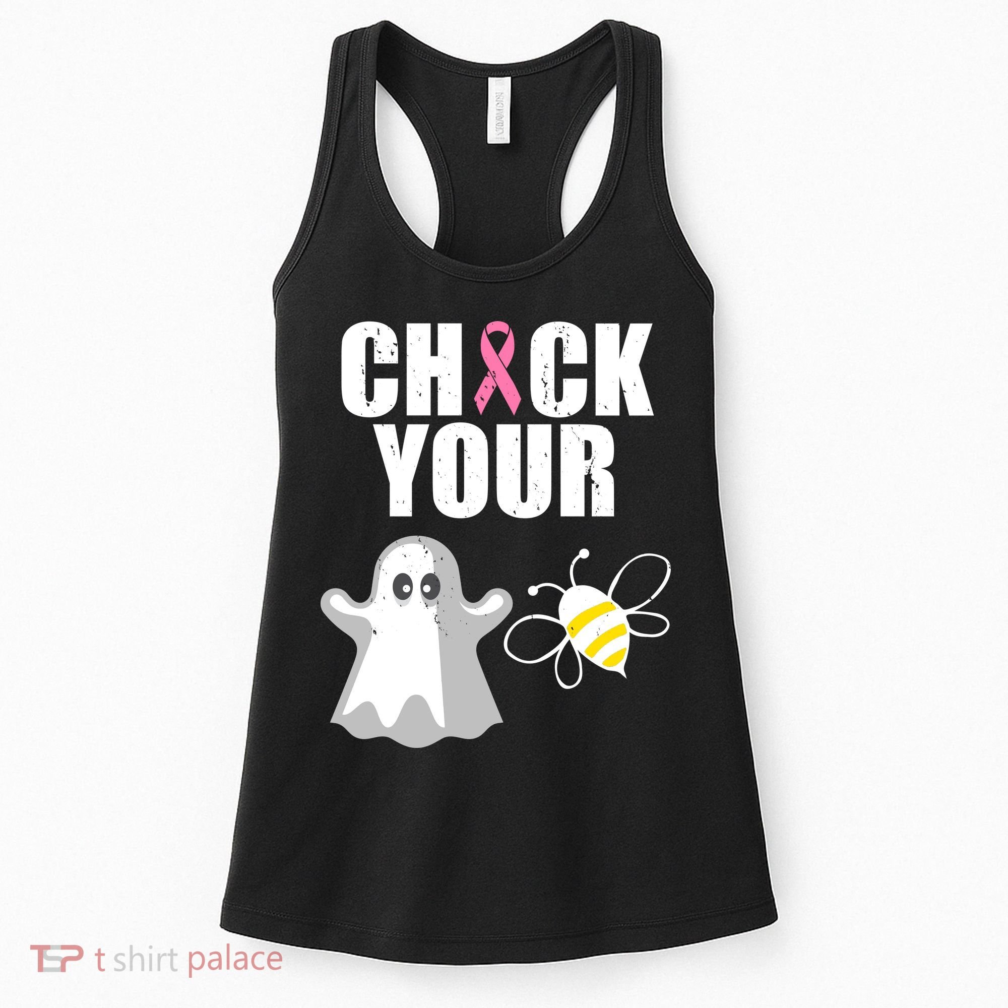 Check Your Boobies Breast Cancer Halloween Women's Tank Top