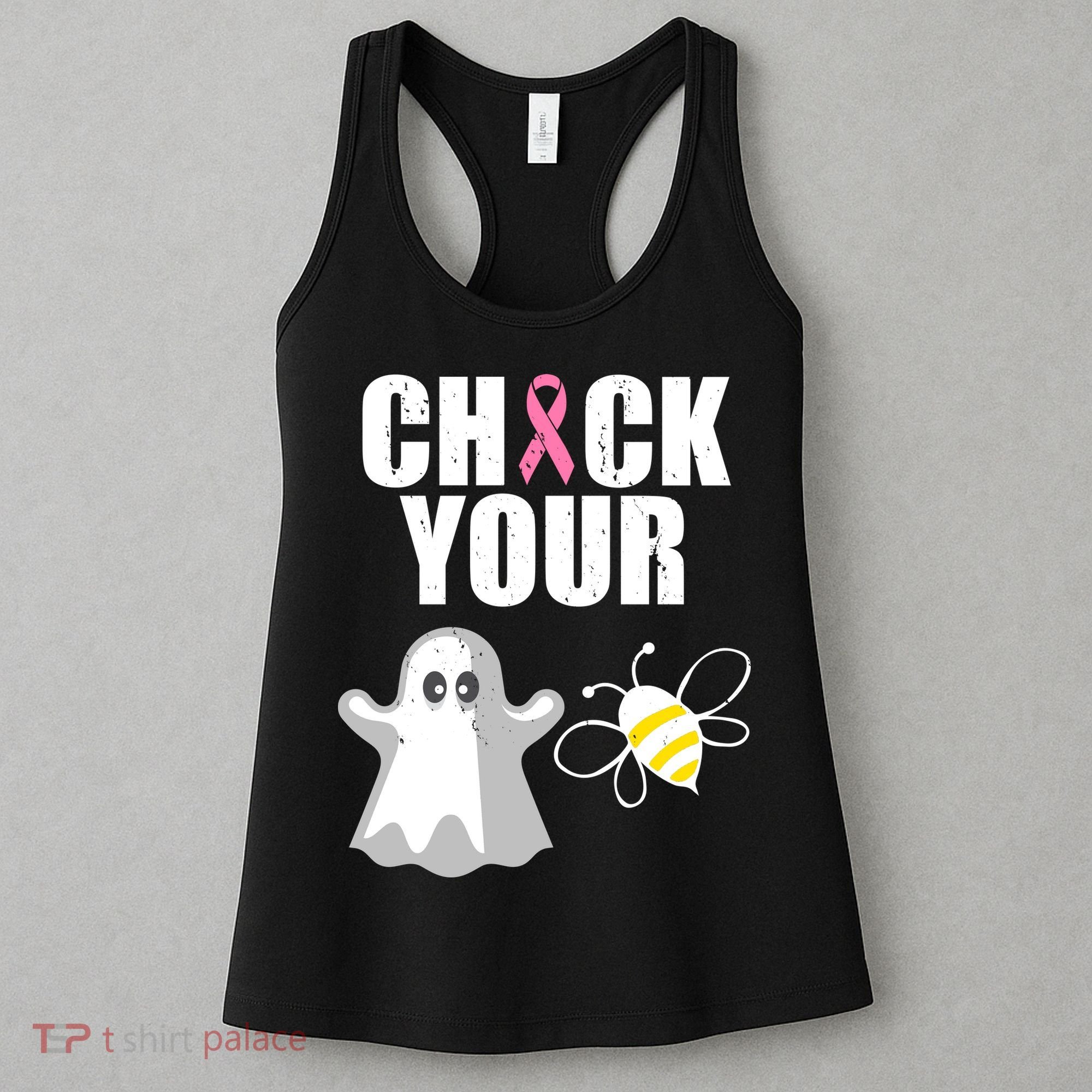 Check Your Boobies Breast Cancer Halloween Women's Tank Top