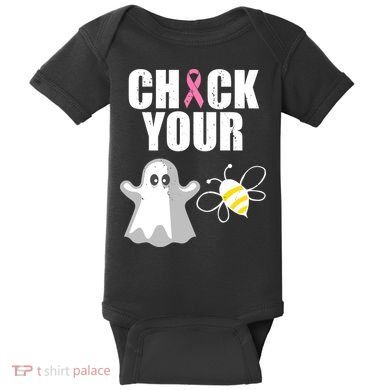 Check Your Boobies Breast Cancer Halloween Baby Bodysuit