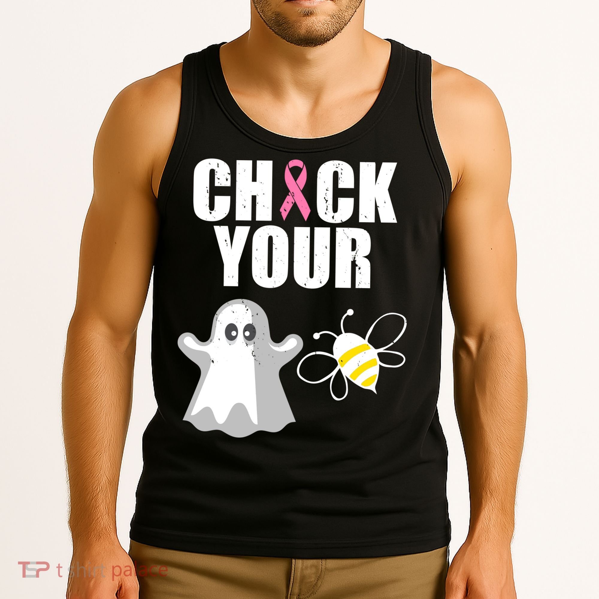 Check Your Boobies Breast Cancer Halloween Tank Top