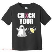 Check Your Boobies Breast Cancer Halloween Toddler T-Shirt thumb 0