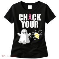 Check Your Boobies Breast Cancer Halloween Women's T-Shirt thumb 0