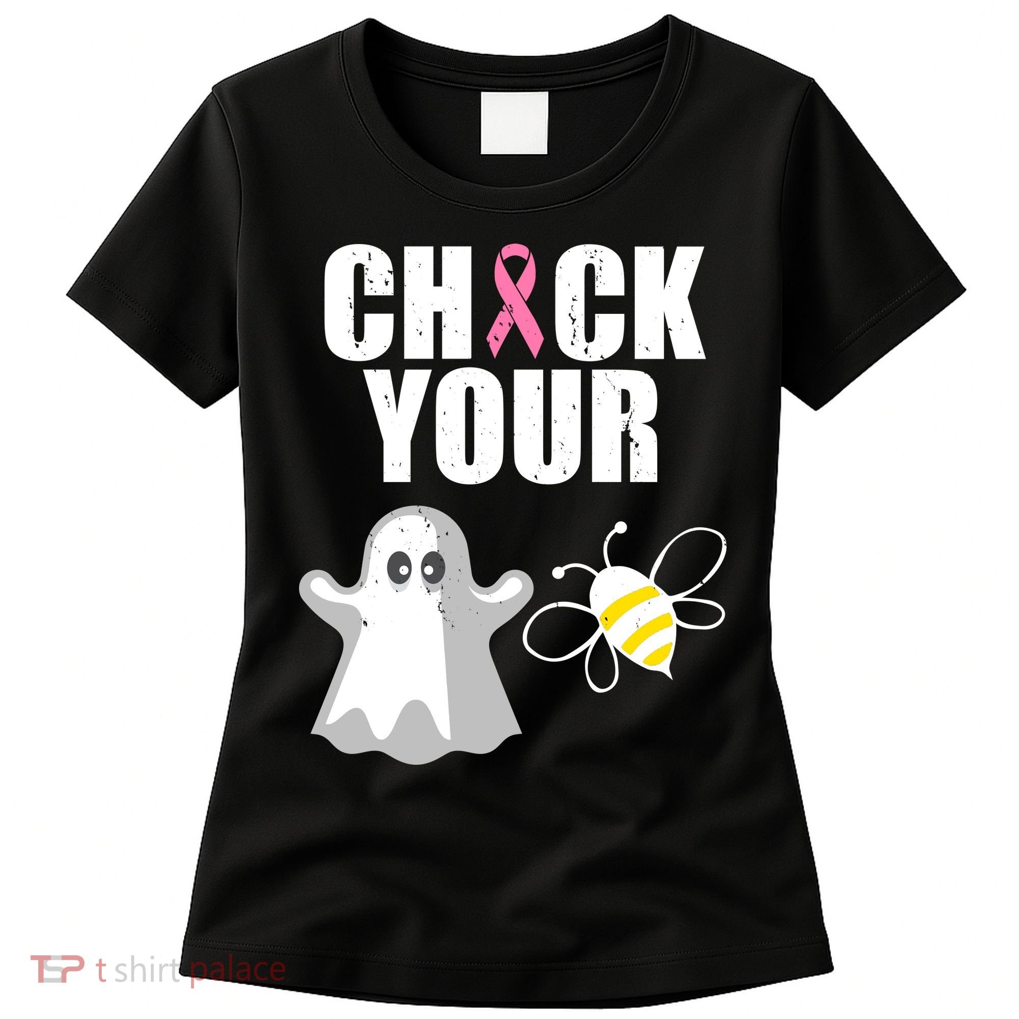 Check Your Boobies Breast Cancer Halloween Women's T-Shirt
