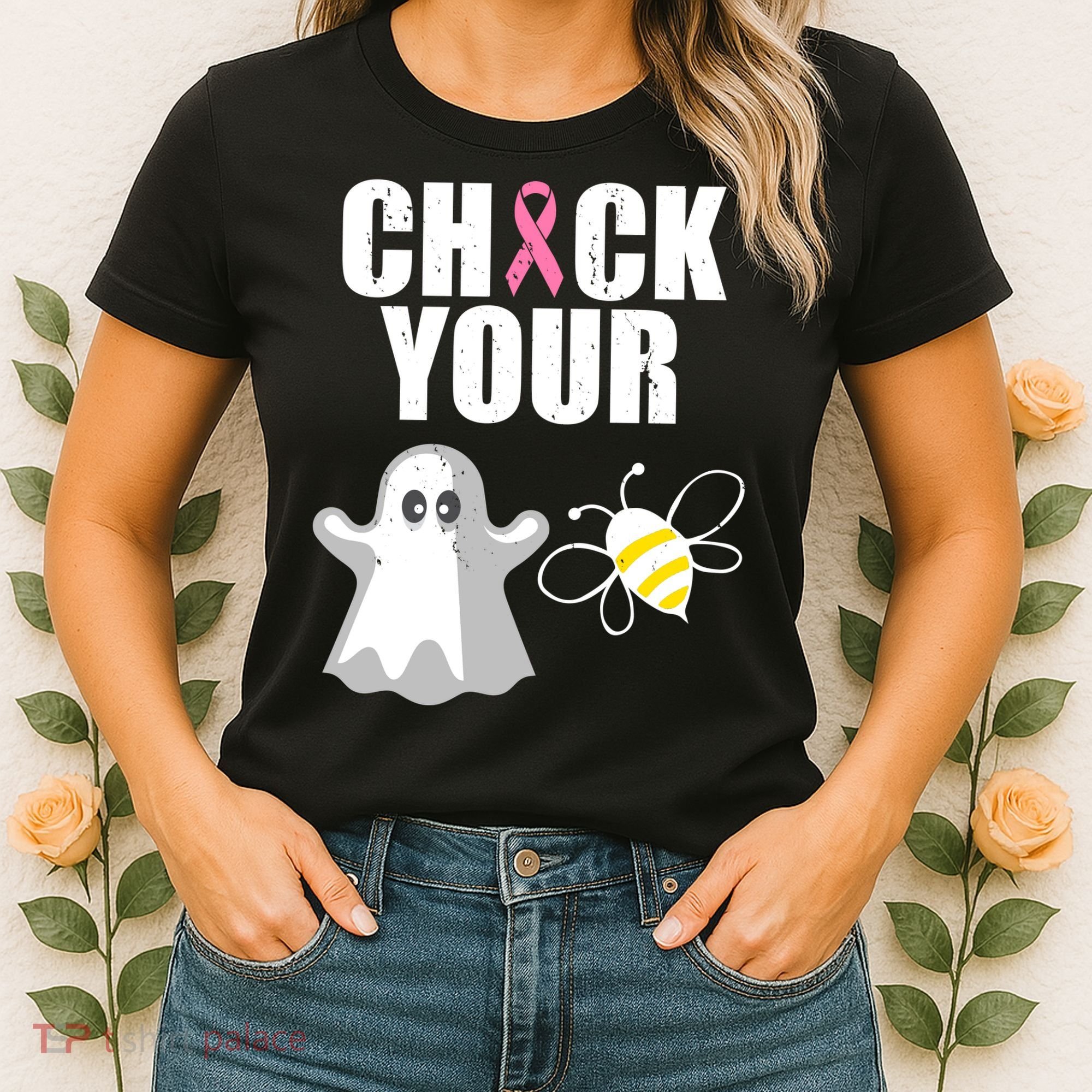 Check Your Boobies Breast Cancer Halloween Women's T-Shirt
