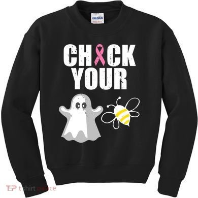 Check Your Boobies Breast Cancer Halloween Kids Sweatshirt