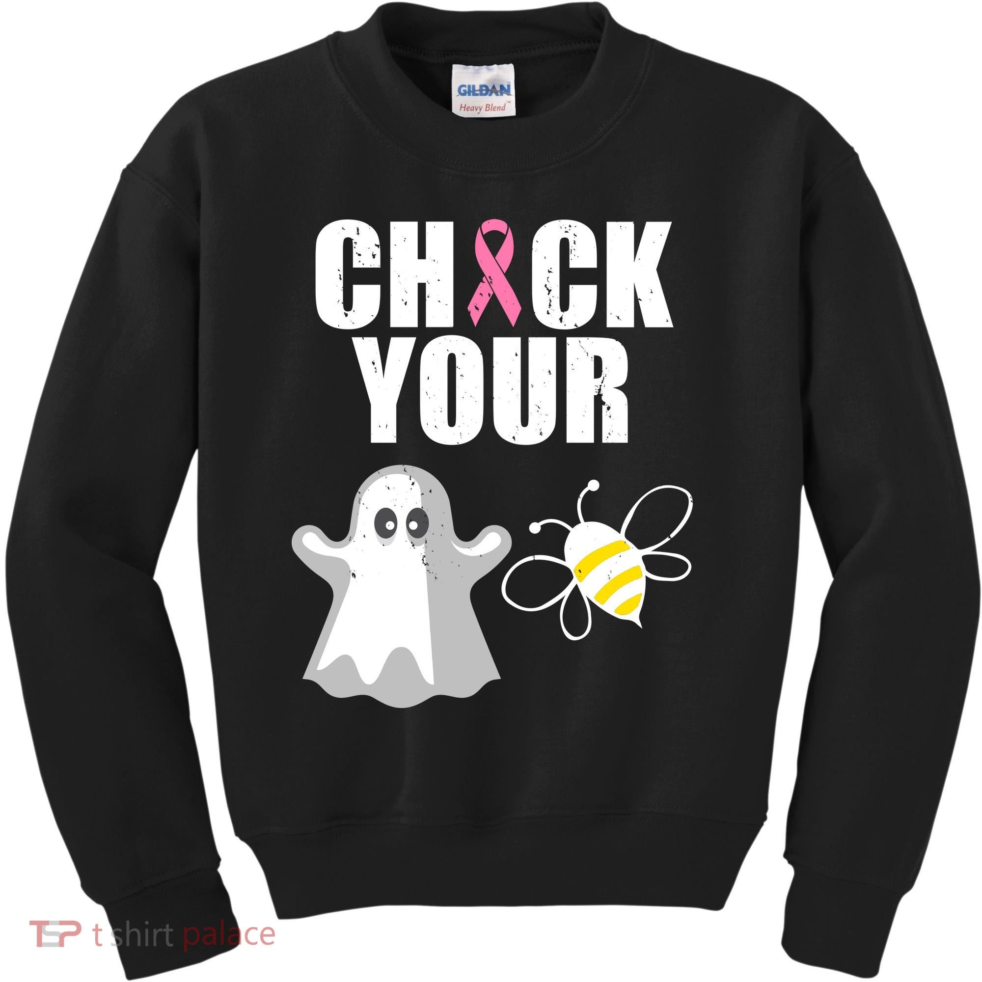 Check Your Boobies Breast Cancer Halloween Kids Sweatshirt