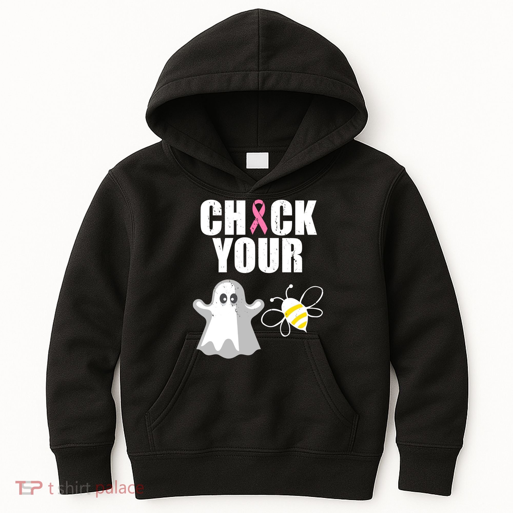Check Your Boobies Breast Cancer Halloween Kids Hoodie