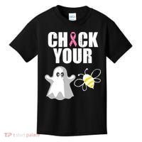 Check Your Boobies Breast Cancer Halloween Kids T-Shirt thumb 0