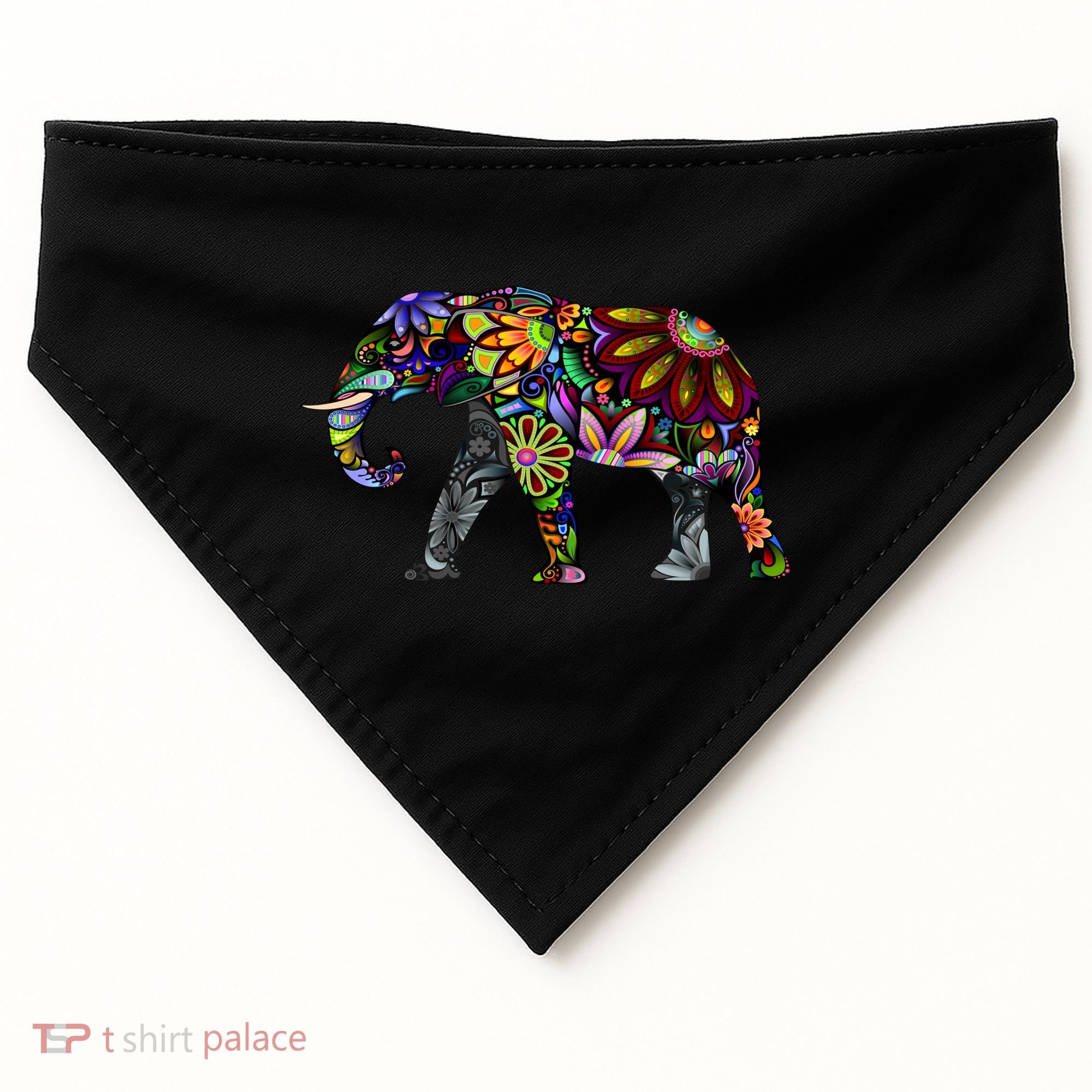 Cheerful Elephant USA-Made Doggie Bandana