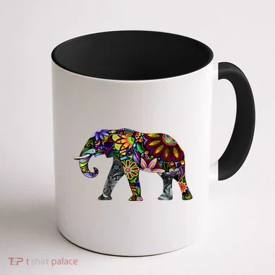 Cheerful Elephant Coffee Mug back