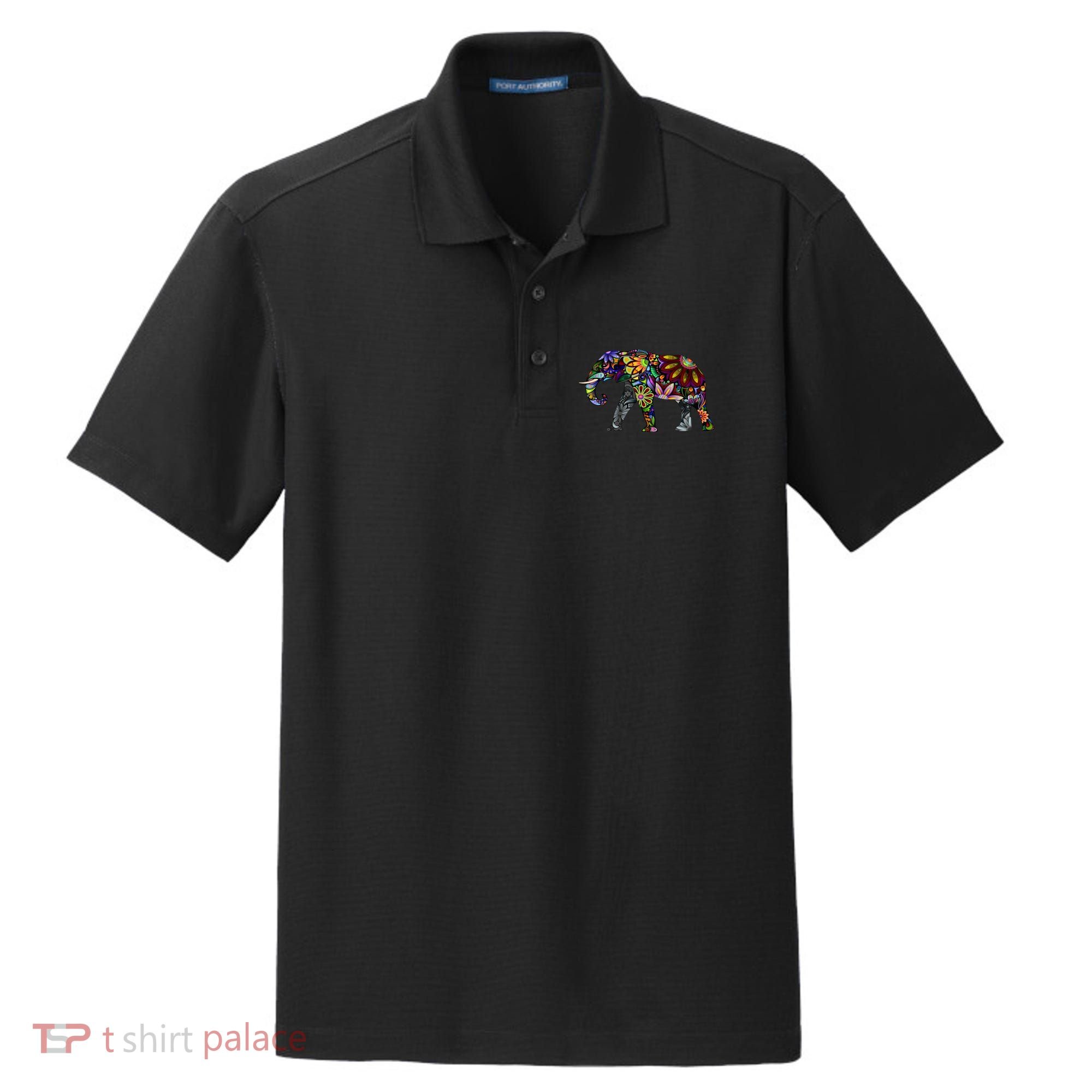 Cheerful Elephant Dry Zone Grid Polo