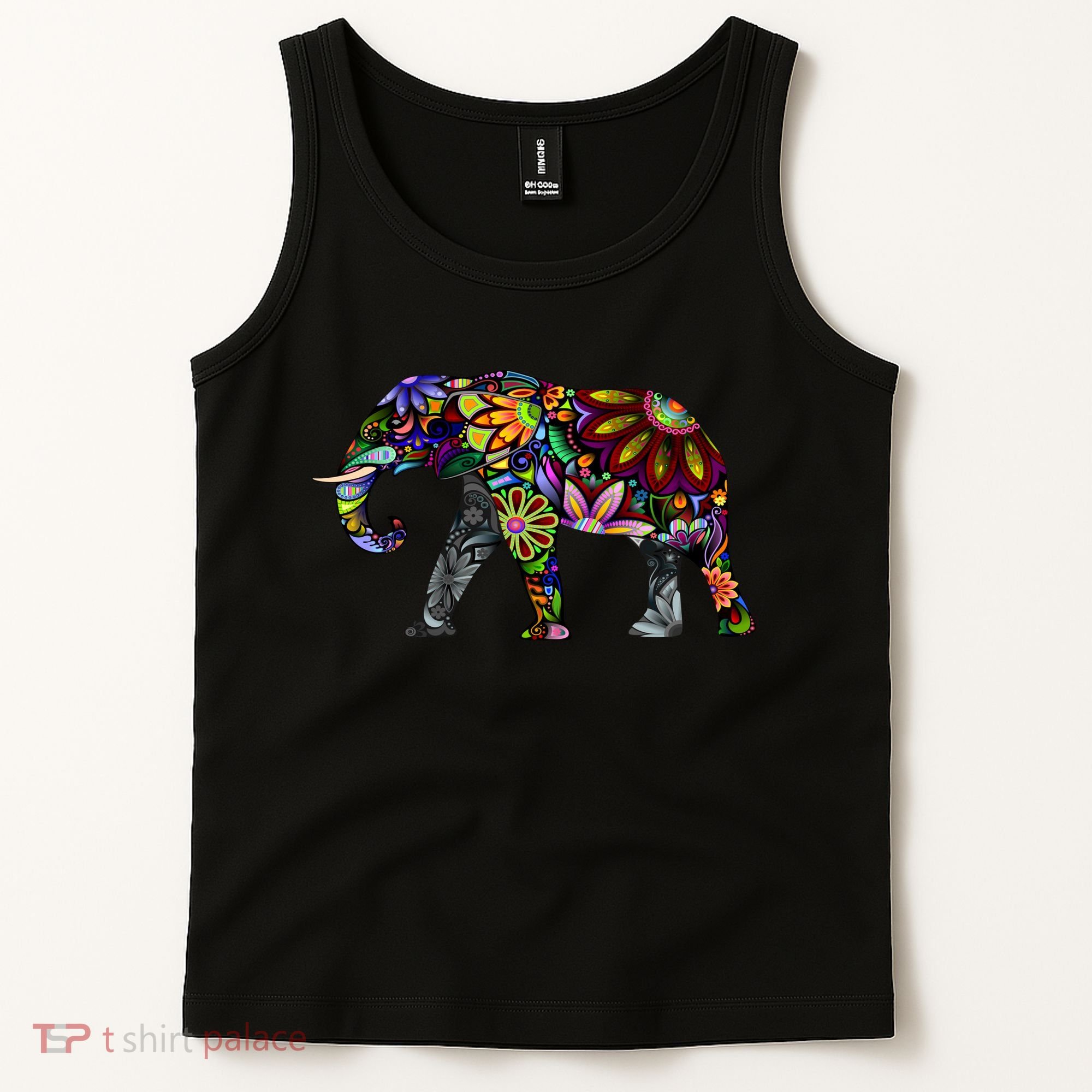 Cheerful Elephant Tank Top