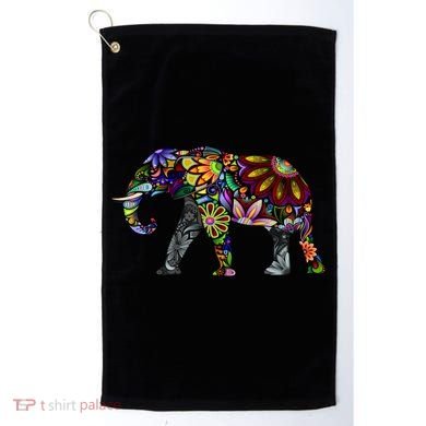 Cheerful Elephant Golf Towel