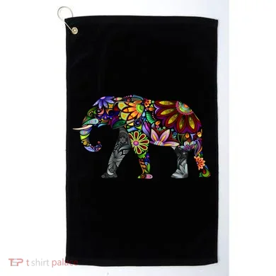 Cheerful Elephant Golf Towel