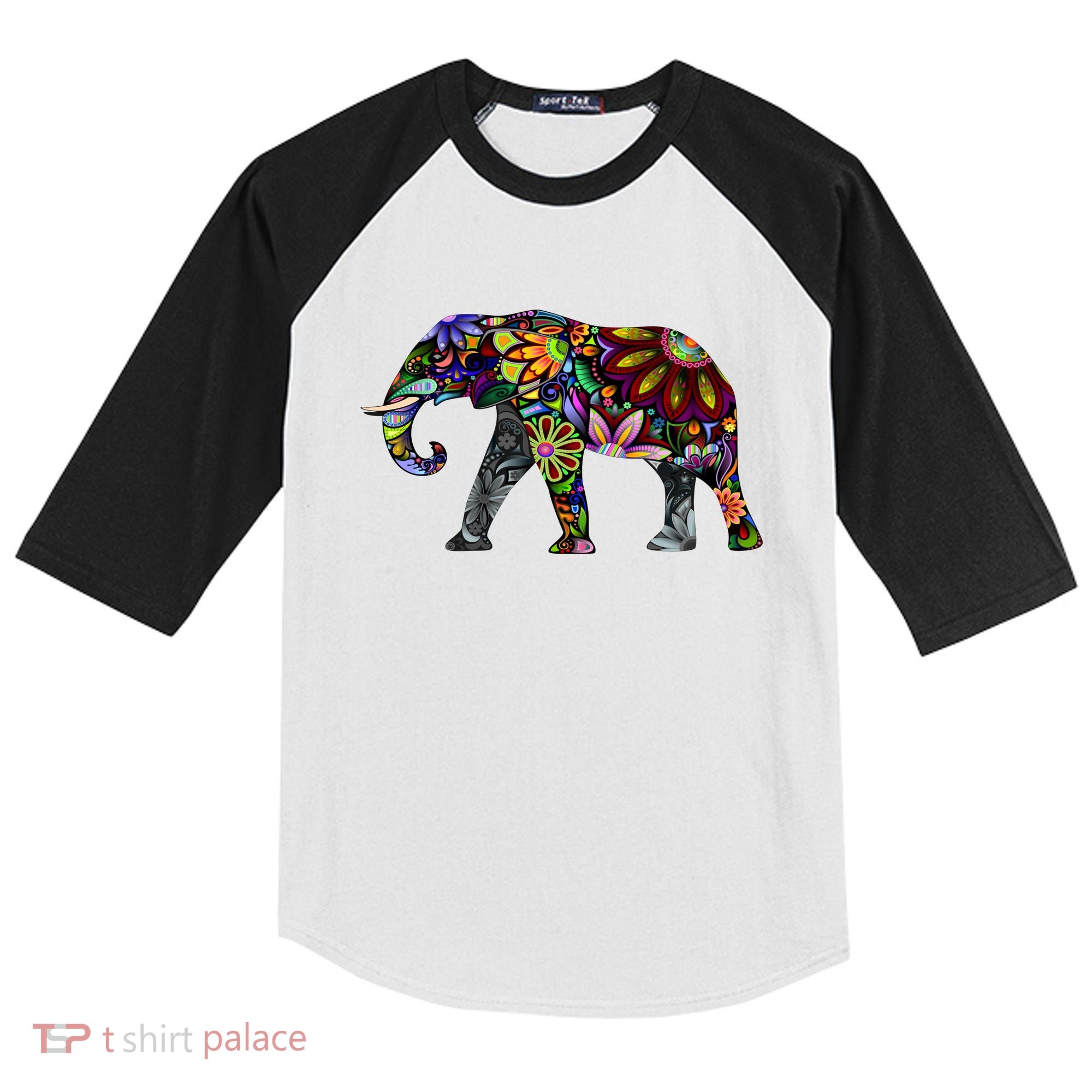 Cheerful Elephant Kids Colorblock Raglan Jersey