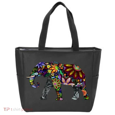 Cheerful Elephant Tote Bag