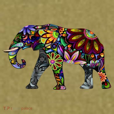 Cheerful Elephant Garment-Dyed Women's Muscle Tee