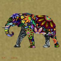 Cheerful Elephant Garment-Dyed Women's Muscle Tee thumb 6