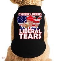 Cheers Beers Liberal Tears Pro Trump Doggie Tank thumb 0
