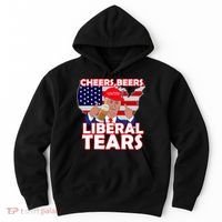 Cheers Beers Liberal Tears Pro Trump Hoodie thumb 0