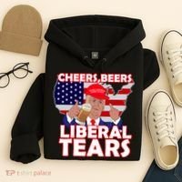 Cheers Beers Liberal Tears Pro Trump Hoodie thumb 4