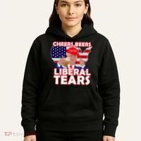 Cheers Beers Liberal Tears Pro Trump Hoodie thumb 5