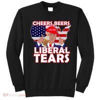 Cheers Beers Liberal Tears Pro Trump Sweatshirt thumb 0