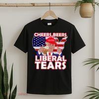 Cheers Beers Liberal Tears Pro Trump T-Shirt thumb 2