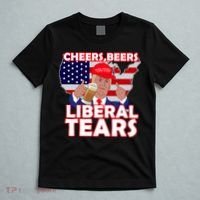 Cheers Beers Liberal Tears Pro Trump T-Shirt thumb 5