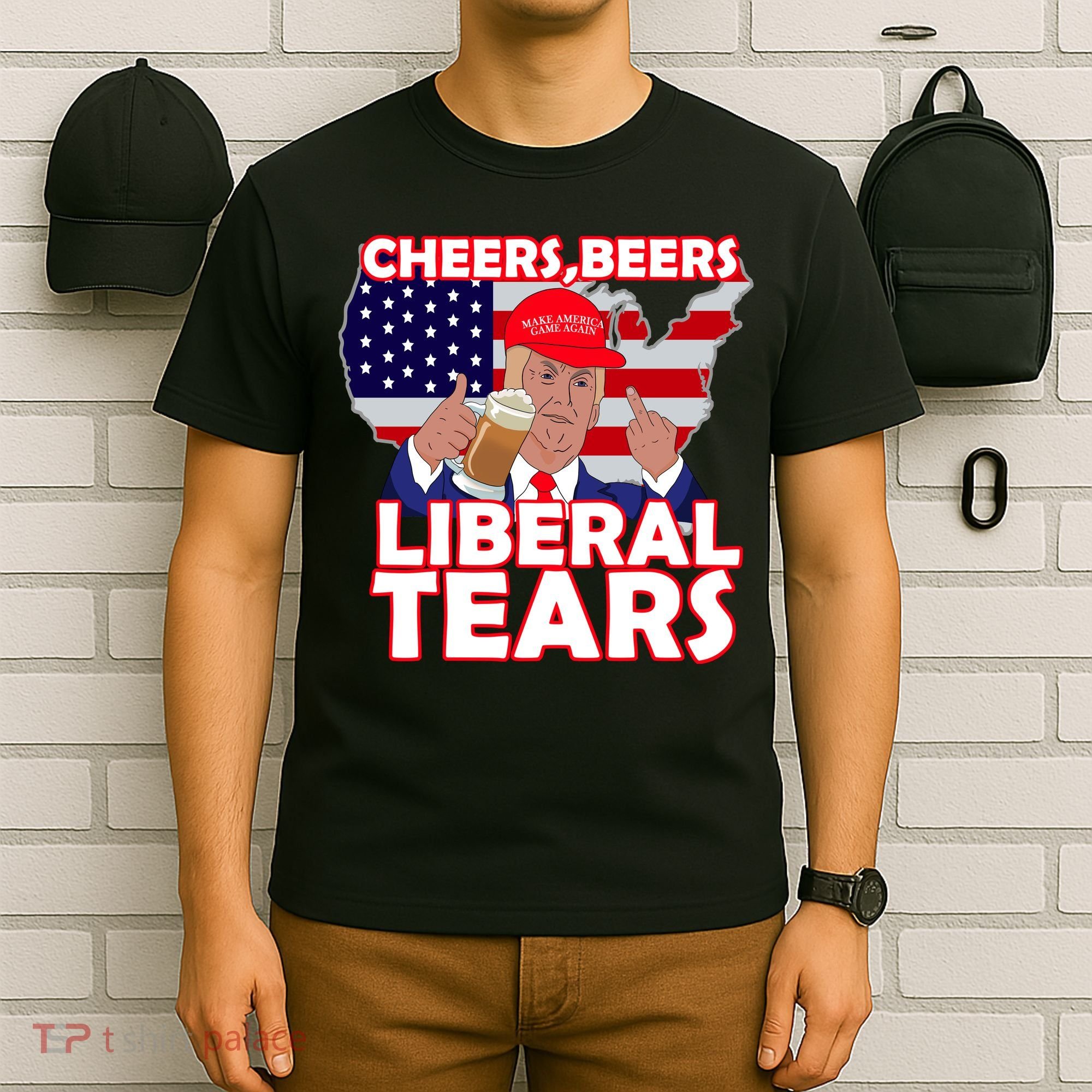 Cheers Beers Liberal Tears Pro Trump T-Shirt