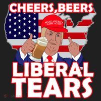 Cheers Beers Liberal Tears Pro Trump Beanie thumb 2