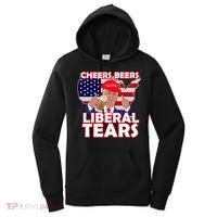 Cheers Beers Liberal Tears Pro Trump Women's Hoodie thumb 0