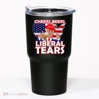Cheers Beers Liberal Tears Pro Trump Tumbler thumb 0