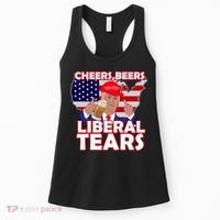 Cheers Beers Liberal Tears Pro Trump Women's Tank Top thumb 0