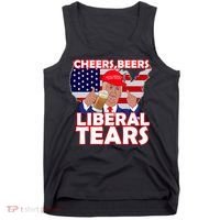 Cheers Beers Liberal Tears Pro Trump Tank Top thumb 0