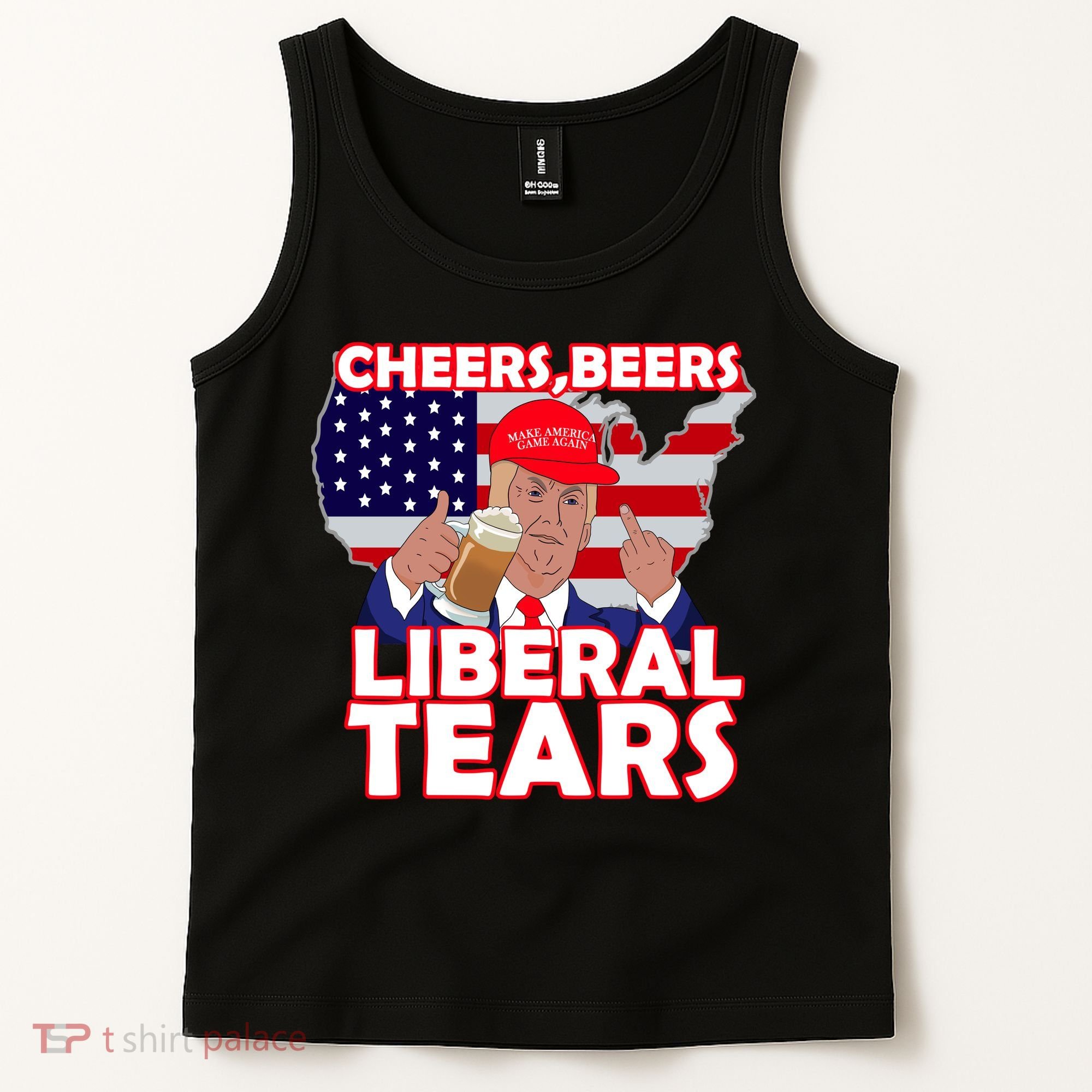 Cheers Beers Liberal Tears Pro Trump Tank Top
