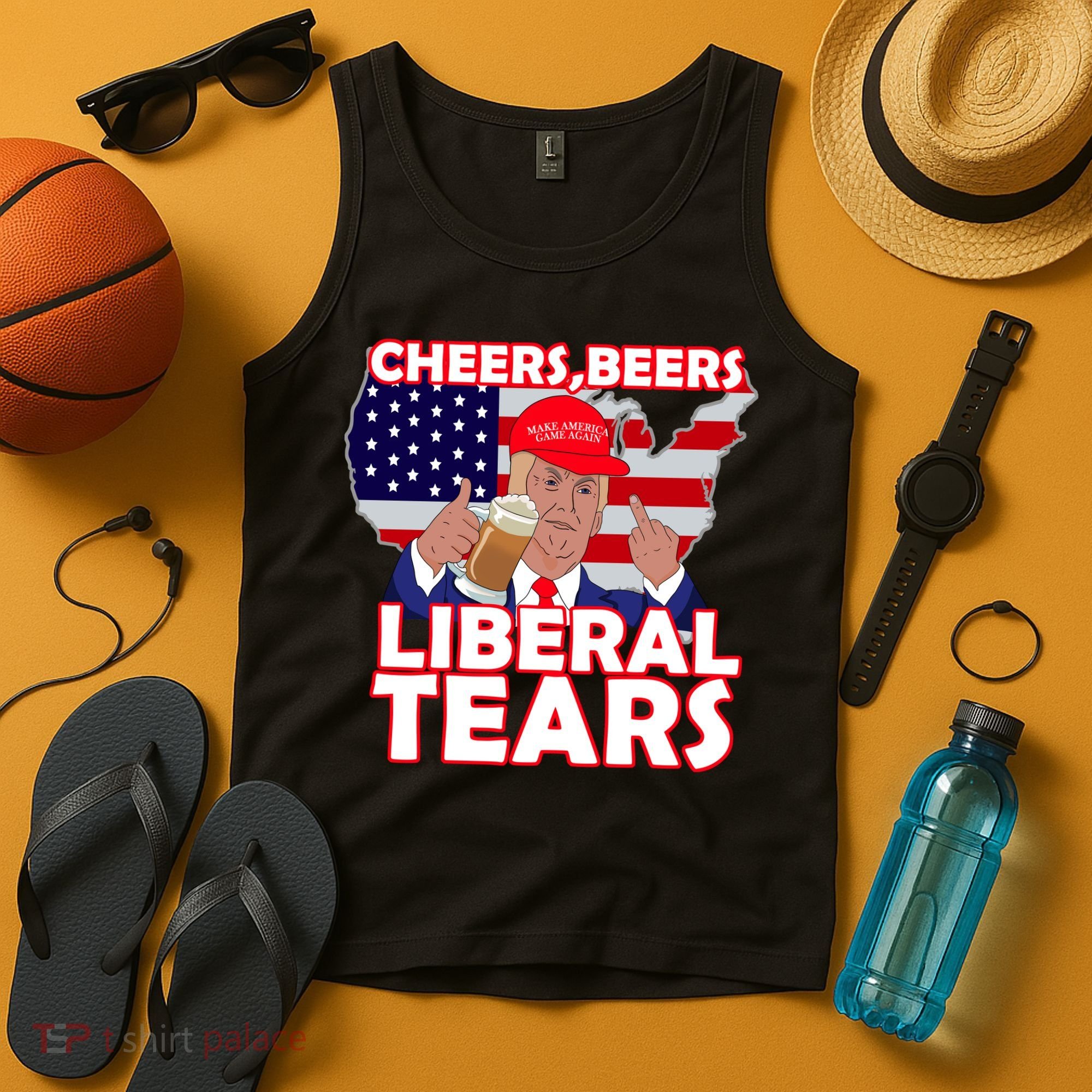 Cheers Beers Liberal Tears Pro Trump Tank Top