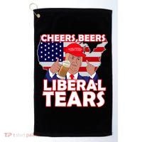 Cheers Beers Liberal Tears Pro Trump Golf Towel thumb 0