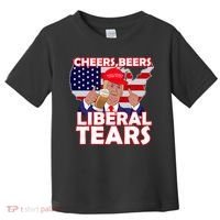 Cheers Beers Liberal Tears Pro Trump Toddler T-Shirt thumb 0