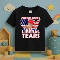 Cheers Beers Liberal Tears Pro Trump Toddler T-Shirt thumb 3