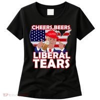 Cheers Beers Liberal Tears Pro Trump Women's T-Shirt thumb 0