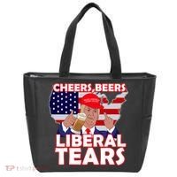 Cheers Beers Liberal Tears Pro Trump Tote Bag thumb 0