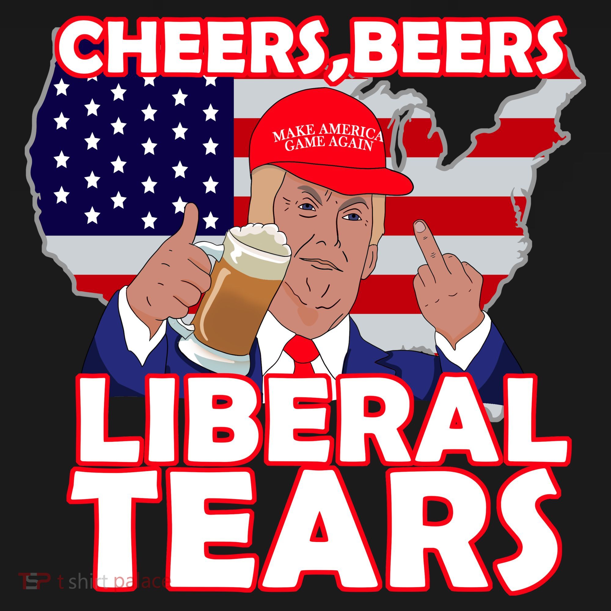 Cheers Beers Liberal Tears Pro Trump Tote Bag