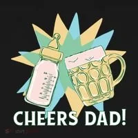 Cheers Dad Bottle And Beer Bucket Hat thumb 4