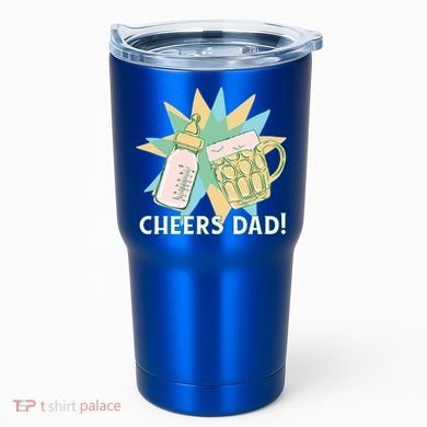 Cheers Dad Bottle And Beer Tumbler