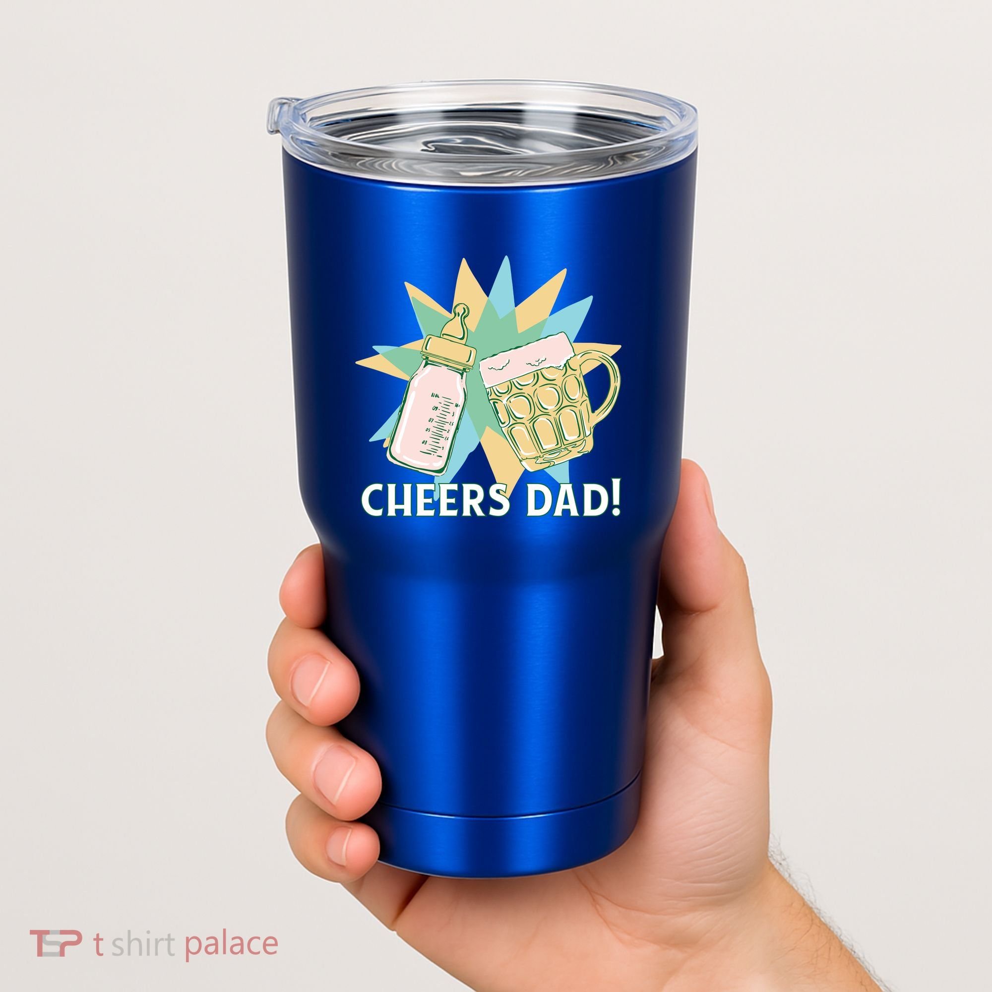 Cheers Dad Bottle And Beer Tumbler
