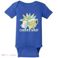 Cheers Dad Bottle And Beer Baby Bodysuit thumb 0