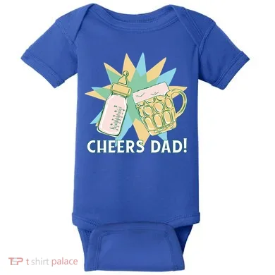 Cheers Dad Bottle And Beer Baby Bodysuit